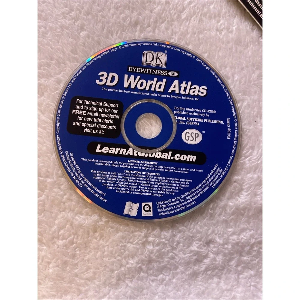 DK 3D World Atlas Eyewitness PC CD ROM VTG People Politics Climate Landscape